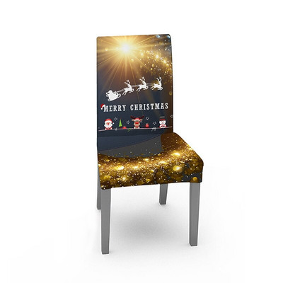Față de masă de Crăciun Clopoței de Moș Crăciun Husă elastică pentru scaun Anul Nou Decor petrecere de Crăciun Lavabilă Cadouri 2023 Ornamente de Crăciun