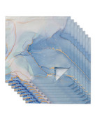 Mėlyno marmuro servetėlių rinkinys Vestuvių vakarėlio staltiesė Minkšta virtuvės vakarienės servetėlės Kalėdinės servetėlės