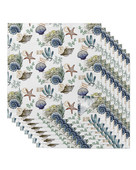 Set de șervețele din pânză de vară, scoici de carapace, stea de mare, pentru banchet festiv, decor de nuntă, prosop de bucătărie, șervețele de masă