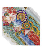 Bohemiškos mandalos gėlių servetėlių rinkinys Šventiniam banketui vestuvių dekoravimui arbatos rankšluostis virtuvės pietų stalo servetėlės