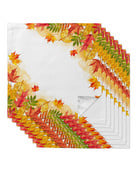 Toamna portocaliu acuarela frunze de arțar set șervețele de pânză retro pentru banchet festiv Decor de nuntă prosop de bucătărie șervețele de masă