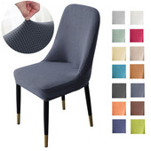 Huse pentru scaune din material polar, 14 culori, huse pentru scaune detasabile, lavabile, huse elastice mari, pentru scaune elastice