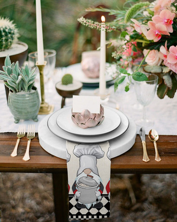 Σετ υφασμάτινα χαρτοπετσέτες σεφ κουζίνας Gnome Εορταστικό Δείπνο Διακόσμηση γάμου Πετσέτα κουζίνας Τραπεζοπετσέτες τραπεζιού