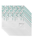 Melsvai pilkos spalvos gėlių audinio servetėlių rinkinys Šventiniam banketui vestuvių dekoravimui arbatos rankšluostis virtuvės pietų stalo servetėlės