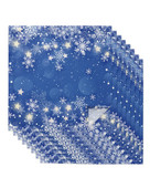 Crăciun fulg de zăpadă cu fundal albastru șervețele set de pânză pentru petrecere de nuntă șervețele moale de bucătărie pentru cină șervețele de Crăciun