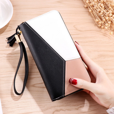 Portofel de dama cu ciucuri si maner de mana