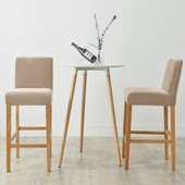 Minkštas aksominis trumpos atlošo kėdės užvalkalas, tamprus vienspalvis baro kėdė valgomojo kavinei namų dekoravimui, mažas sėdynės užvalkalas 1 vnt.