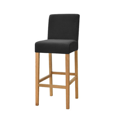 Minkštas aksominis trumpos atlošo kėdės užvalkalas, tamprus vienspalvis baro kėdė valgomojo kavinei namų dekoravimui, mažas sėdynės užvalkalas 1 vnt.