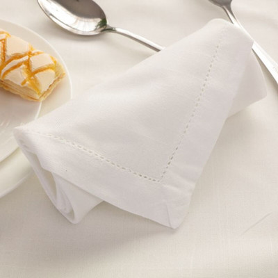 12 komada salveta Cotto Restaurant Dekoracija tkanine za večeru za višekratnu upotrebu Bijele pamučne lanene tkanine Stolne salvete za svatove