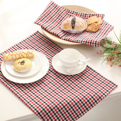 Lininių medvilninių stalo servetėlių rinkinys 12 dalių stalas Minkštas padėkliukas Paprastas Retro stiliaus namų minkštas staltiesė, skirta valgomojo stalui