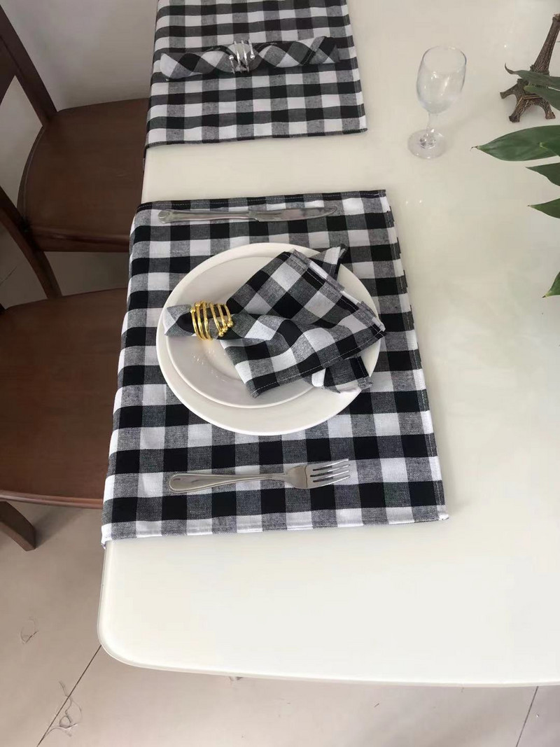 Lininių medvilninių stalo servetėlių rinkinys 12 dalių stalas Minkštas padėkliukas Paprastas Retro stiliaus namų minkštas staltiesė, skirta valgomojo stalui
