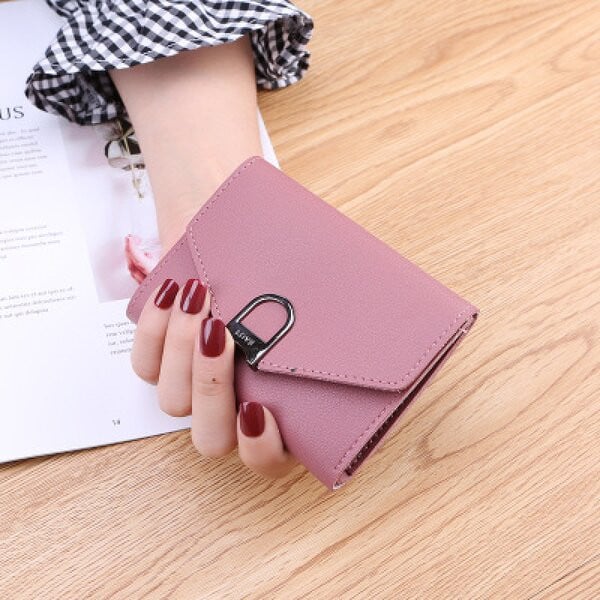 Naujo modelio moteriška piniginė su metaliniu užsegimu