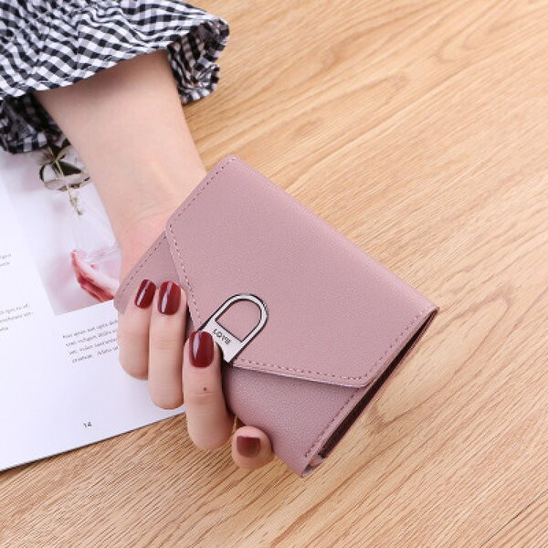 Naujo modelio moteriška piniginė su metaliniu užsegimu