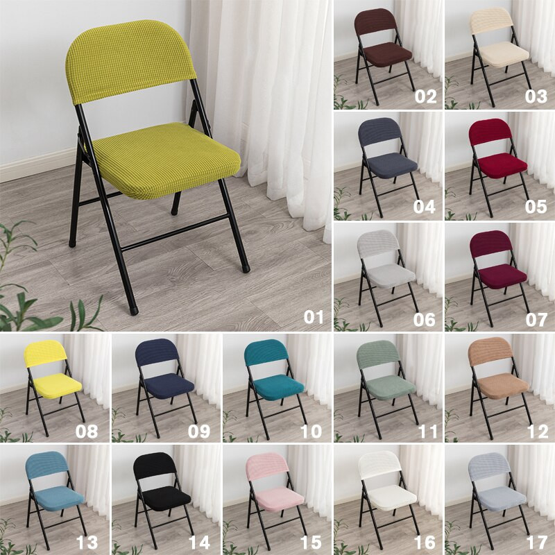 Husă pentru scaun pliabilă de uz casnic Husă de pernă elastică din porumb pentru spate, birou, conferință, computer, scaun rezistent la praf, 2 buc.