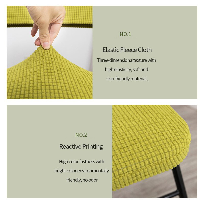 Husă pentru scaun pliabilă de uz casnic Husă de pernă elastică din porumb pentru spate, birou, conferință, computer, scaun rezistent la praf, 2 buc.