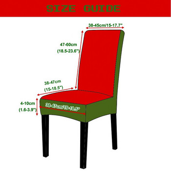 Еластичен коледен трапезен стол Coves Коледна украса 2023 Разтегливи калъфи за трапезен стол Домашно парти cubre silla navidad