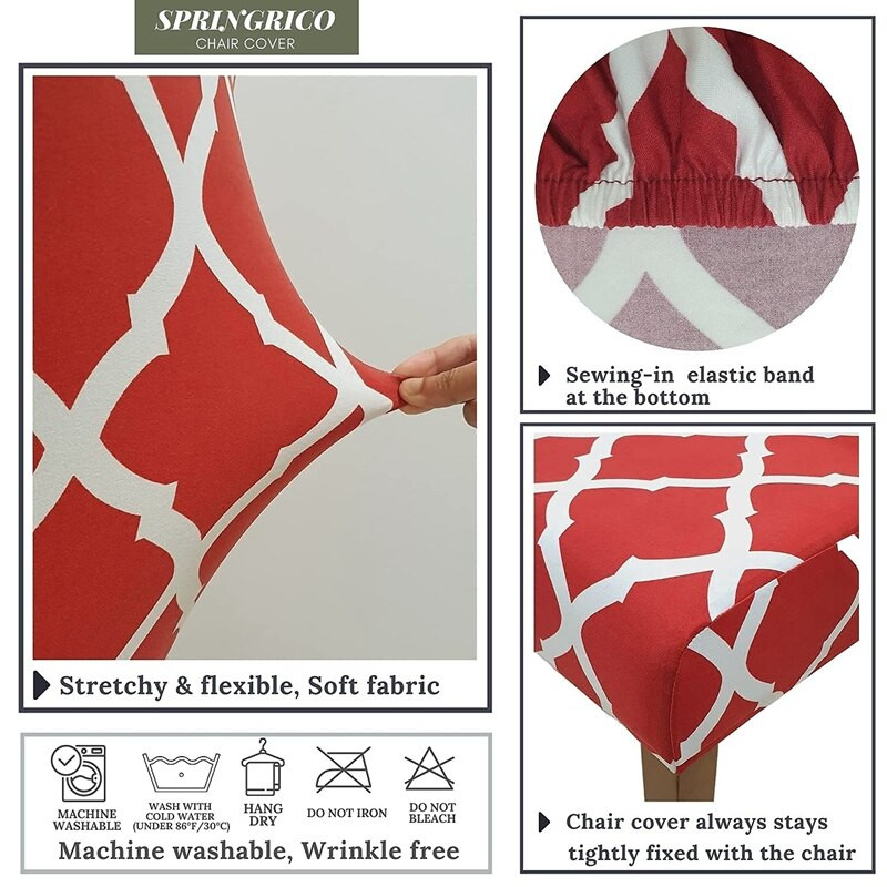 Huse pentru scaune pentru sufragerie set de 4 huse elastice pentru scaune pentru bucătărie huse pentru scaune pentru acasă sau petrecere