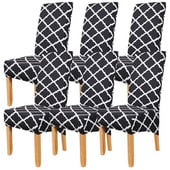 Καλύμματα καρέκλας για καρέκλες τραπεζαρίας 6 Pack, XL Καλύμματα καρέκλας Ψηλή πλάτη Κάλυμμα καρέκλας τραπεζαρίας Stretch Πλενόμενα καλύμματα καρέκλας