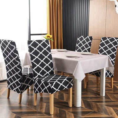 Navlake za blagovaonske stolice 6 pakiranja, XL navlake za stolice s visokim naslonom Navlake za blagovaonske stolice Rastezljive perive navlake za stolice