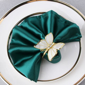 46x46cm Τραπεζοπετσέτες Πολυτελείας Τετράγωνο Σατέν Μαντήλι για Γάμο Ξενοδοχεία Εστιατόρια Διακοσμήσεις Προμήθειες Δαχτυλίδι χαρτοπετσέτας