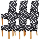 Székhuzatok étkezőszékekhez 6 csomag, XL Székhuzatok Magas támlájú étkezőszékhuzatok Stretch mosható székhuzatok