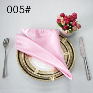 NP003A en-gros 10 buc/lot personalizat nunta 40cm * 40cm roșu visiniu verde alb fildeș albastru galben violet șervețel de masă din satin