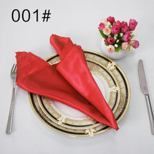 NP003A en-gros 10 buc/lot personalizat nunta 40cm * 40cm roșu visiniu verde alb fildeș albastru galben violet șervețel de masă din satin