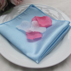 NP003A en-gros 10 buc/lot personalizat nunta 40cm * 40cm roșu visiniu verde alb fildeș albastru galben violet șervețel de masă din satin