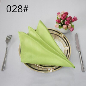 NP003A en-gros 10 buc/lot personalizat nunta 40cm * 40cm roșu visiniu verde alb fildeș albastru galben violet șervețel de masă din satin