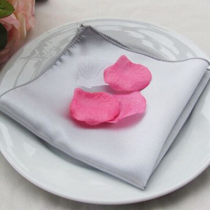 NP003A en-gros 10 buc/lot personalizat nunta 40cm * 40cm roșu visiniu verde alb fildeș albastru galben violet șervețel de masă din satin