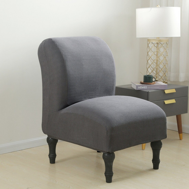 1/2 τμχ Κάλυμμα καρέκλας χωρίς μπράτσο Stretch καλύμματα καρέκλας Τραπεζαρίας Μονόχρωμο προστατευτικό επίπλων Δείπνο Hotel Velvet Home Slipcovers 2021