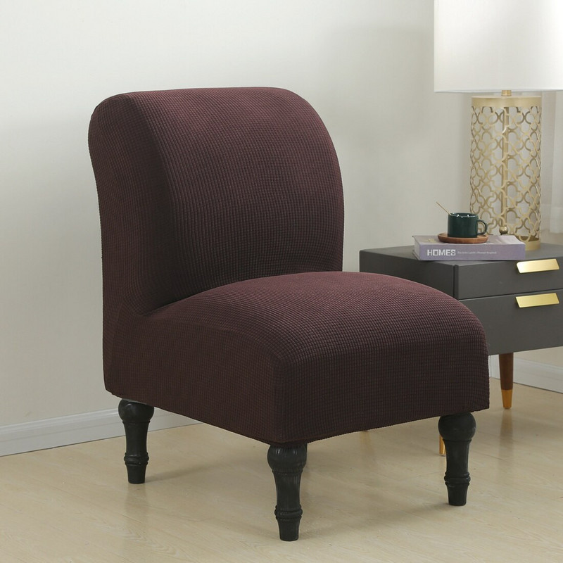 1/2 τμχ Κάλυμμα καρέκλας χωρίς μπράτσο Stretch καλύμματα καρέκλας Τραπεζαρίας Μονόχρωμο προστατευτικό επίπλων Δείπνο Hotel Velvet Home Slipcovers 2021