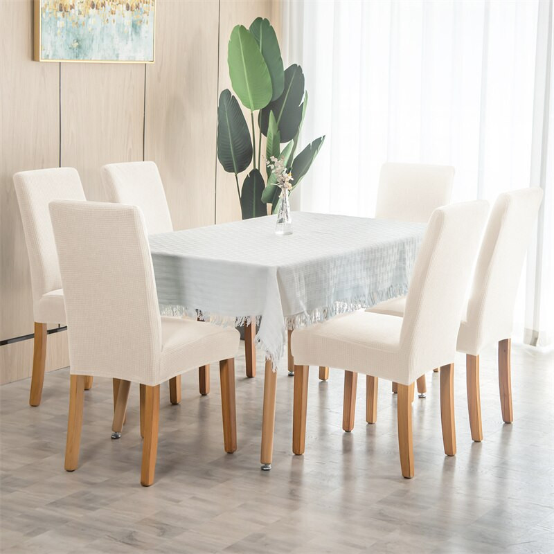 Καλύμματα καρέκλας τραπεζαρίας Spandex Jacquard Υδατοαπωθητικά αφαιρούμενα ελαστικά καλύμματα καρέκλας για έπιπλα γάμου κουζίνας