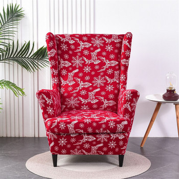 Χριστουγεννιάτικο επικλινές κάλυμμα πλάτης καρέκλας με king size ελαστικό κάλυμμα πλάτης πολυθρόνας Wingback φτερό καναπέ πλάτης καλύμματα καρέκλας Stretch Protector Slipcovers