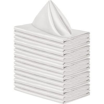 10 ks šité štvorcové obrúsky 30x30cm saténové koktailové obrúsky na párty, svadbu, obrusy, mäkké kuchynské obrúsky do jedálne