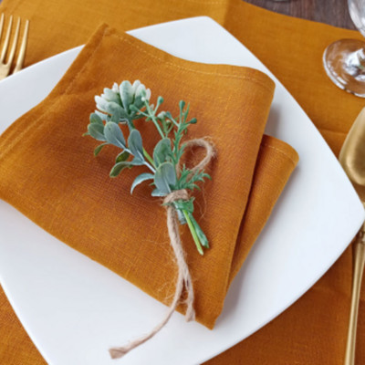 10 buc șervețel de pânză Decor pentru masă de nuntă Prosop de cină pentru farfurii de bucătărie Covoraș de decorare pentru petreceri Lenjerie de petrecere țesătură tifon 34*34CM