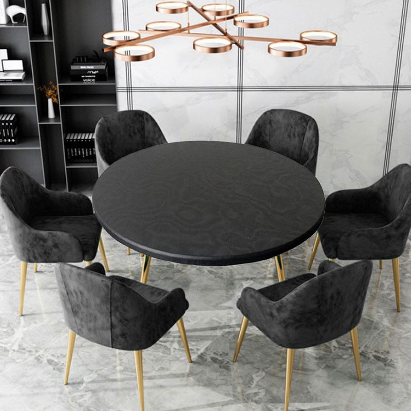 Față de masă rotundă, rezistentă la apă, rezistentă la ulei, pentru sufragerie, bucatarie, pentru decorarea casei