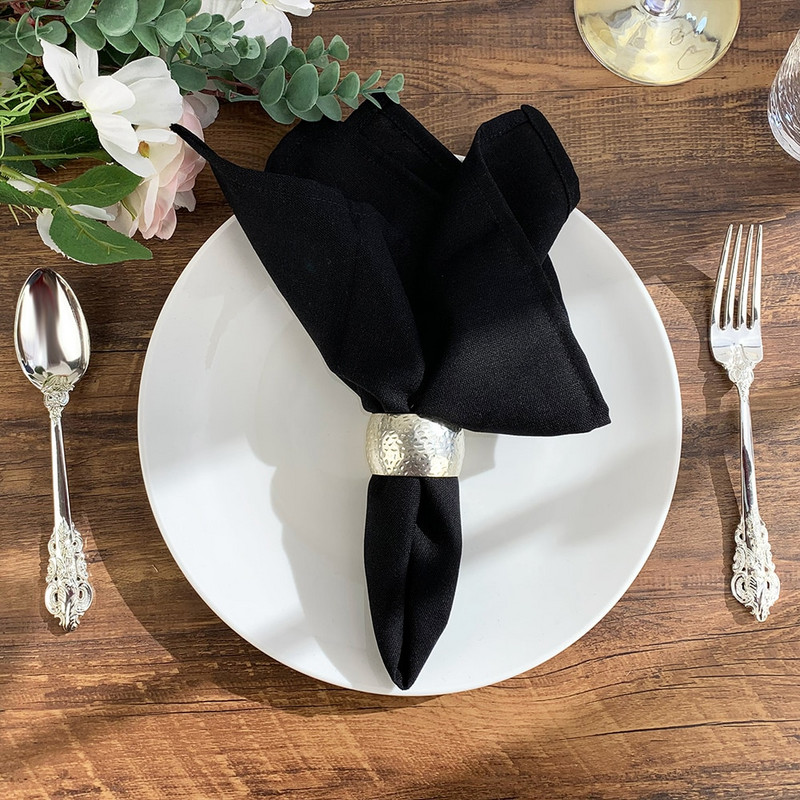 10 DB koktélszalvéta parti esküvői terítő vászonszalvéták pamut szalvéták mosható 40cm*40cm konyhai cikkek lakberendezés