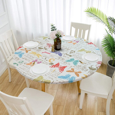 Apvali vandeniui atspari neslidi elastinga staltiesė klasikinio rašto staltiesės dangtis Namų virtuvė Valgomasis