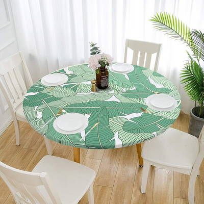 Apvali vandeniui atspari neslidi elastinga staltiesė klasikinio rašto staltiesės dangtis Namų virtuvė Valgomasis