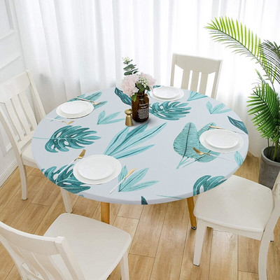 Apvali vandeniui atspari neslidi elastinga staltiesė klasikinio rašto staltiesės dangtis Namų virtuvė Valgomasis