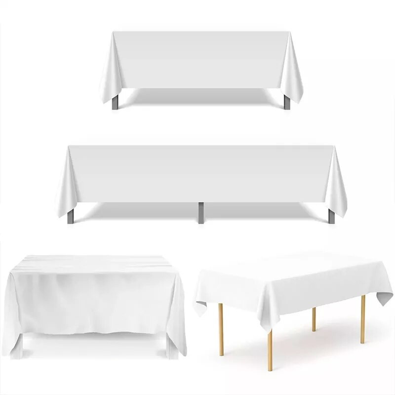 Egyszínű szatén asztalterítő terítő asztaltakaró rátét születésnapi esküvői banketthez Étterem Fesztivál Party kellékasztal