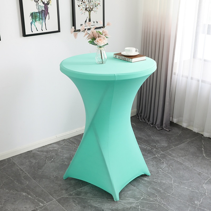 27 de culori Față de masă Cocktail Nuntă Față de masă Spandex High Bar Lenjerie de masă Lycra Party Hotel Decorare masă La vânzare