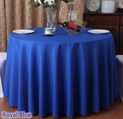 24 színű esküvői asztalterítő poliészter asztalterítő asztalnemű Szállodai bankett kerekasztalok dekoráció nagykereskedés