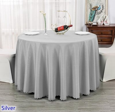 24 színű esküvői asztalterítő poliészter asztalterítő asztalnemű Szállodai bankett kerekasztalok dekoráció nagykereskedés