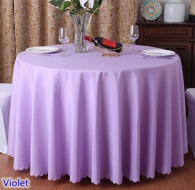 24 színű esküvői asztalterítő poliészter asztalterítő asztalnemű Szállodai bankett kerekasztalok dekoráció nagykereskedés