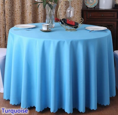 24 színű esküvői asztalterítő poliészter asztalterítő asztalnemű Szállodai bankett kerekasztalok dekoráció nagykereskedés