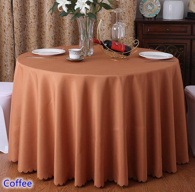 24 színű esküvői asztalterítő poliészter asztalterítő asztalnemű Szállodai bankett kerekasztalok dekoráció nagykereskedés