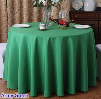 24 színű esküvői asztalterítő poliészter asztalterítő asztalnemű Szállodai bankett kerekasztalok dekoráció nagykereskedés