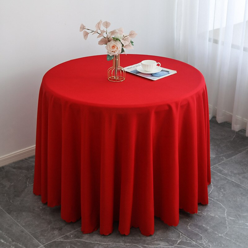 24 színű esküvői asztalterítő poliészter asztalterítő asztalnemű Szállodai bankett kerekasztalok dekoráció nagykereskedés